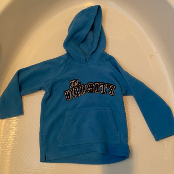 Wonder Kids blue fleece hoodie boys girls 4T jr varsity unisex jacket top - Picture 3 of 12